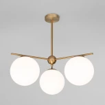 Потолочная люстра на штанге Eurosvet Marbella 60147/3 латунь (220V, шар)