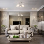 Бра Eurosvet Liona 60065/1 серебро (220V, хрусталь Strotskis, подвески, выключатель)