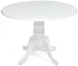 Cтол обеденный CLIFF (mod. 4242PE-30 WH-T/B) белый (дерево гевея, МДФ)