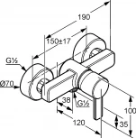 Смеситель Kludi Zenta 388700575 для душа