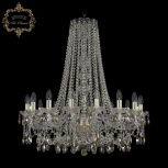 Подвесная большая люстра Art Classic 11.25 11.25.16.300.h-92.Gd.Sp.K801 (220V, хрусталь, на цепи, подсвечник, свеча)