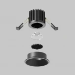 Встраиваемый светильник Maytoni Round DL058-7W2.7K-B (LED, 220V, круглые)