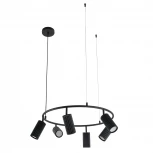 Подвесной светильник с гибким неоном MyFar Alex MR2170-6P (220V, на тросе, круглые)