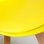 Стул TULIP (mod. 73) желтый (дерево/пластик/ПУ)