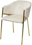Стул DILL PK6015-05 (VBP205) античный светло-бежевый, велюр/ золотой каркас