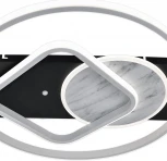 Потолочная люстра светодиодная Escada Nebula 10292/3LED 82Вт, металл/силикон, черный/белый мрамор (регулировка яркости, 220V, пульт управления)