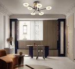 Потолочная люстра светодиодная на штанге Arte Milano Ferrara-72999 272999/6 BK/GD (220V)