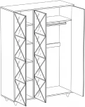 Шкаф Cloud трехдверный ОГОГО 336024