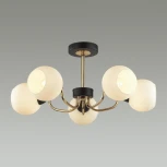 Потолочная люстра на штанге в форме шара Lumion Bliss 5642/5C чёрный, золотой E27 5*60W 220V BLISS (шар)