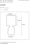 Интерьерная настольная лампа Lucide Cosby 47503/81/31 (220V)