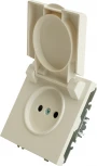 Розетка без заземления с защитной крышкой (белый) Stekker Эмили 49878