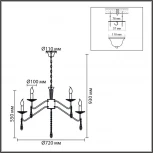 Подвесная люстра Lumion Suana 8319/12 шампань/прозрачный, металл/хрусталь E14 12*40W 220V (на цепи, подсвечник, свеча)