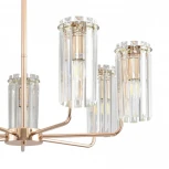 Потолочная люстра на штанге с хрустальными подвесками Lumion Favla 8347/7 золото/прозрачный, металл/хрусталь E14 7*40W 220V