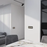 Умный сенсорный выключатель двухклавишный с подсветкой (шампань) Werkel W4523011 (a064146)