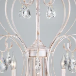 Подвесная люстра Eurosvet 3305 3305/8 белый с золотом / прозрачный хрусталь