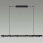 Подвесной линейный светильник Odeon Light Turman 6631/64L HIGHTECH металл/черный/акрил IP20 LED 64W 1667Лм 3000K 220V (на проводе)