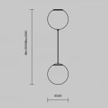 Подвесной светильник Maytoni Twins MOD427PL-L20B3K (LED, 220V, на проводе, шарики)