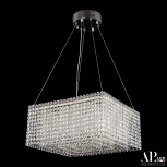 Подвесная люстра светодиодная APL LED Sicilia SH03.40.A.Ni.4000 (220V, хрусталь, на тросе)