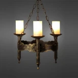 Уличный светильник подвесной Русские фонари Amelia 240-93/brg-10 (220V, ковка, на цепи, подсвечник, свеча)