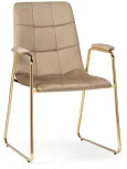 Стул Woodville на металлокаркасе Lana beige / gold 15545