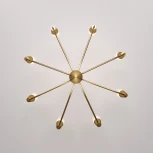 Подвесная люстра Wi-Fi Eurosvet Rhyton 60167/8 латунь (220V, управление смартфоном, голосовое управление, умный дом - Minimir Home, Алиса, Маруся, Салют, на цепи)