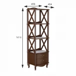 Этажерка Джульетта 3 уровня, орех Л от фабрики Mebelik