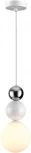 Подвесной светильник Lumion Bonbones 6559/1 белый/белый, хром/металл/металл, стекло G9 1*20W 220V (на проводе, шарики)