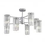 Потолочная люстра на штанге с хрустальными подвесками Lumion Favla 8348/8C хром/прозрачный, металл/хрусталь E14 8*40W 220V