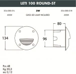 Встраиваемый светильник уличный Fumagalli Leti 2C4.000.000.LYG1L (220V, круглые, IP66)