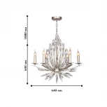 Подвесная люстра Favourite Feerie 1932-6P (220V, хрусталь, на цепи, подсвечник, свеча)