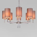 Умная подвесная люстра Eurosvet Soffio 60134/8 никель (220V, на цепи)