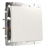 Выключатель одноклавишный проходной (перламутровый рифленый) Werkel W1112013 (a051178)