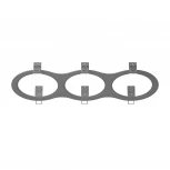 Рамка для трех встраиваемых светильников Lightstar Intero, овал, серый