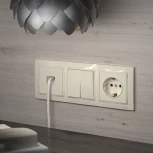 Выключатель двухклавишный проходной (слоновая кость) Werkel W1122003 (a051485)