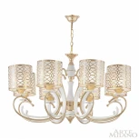 Подвесная люстра Arte Milano Florentia-1237 301237/8 Wh/Gd (220V, на цепи)