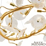 Подвесной светильник Arte Milano 900.D800.H400.G9.15 G (220V, на тросе, цветы)