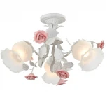 Потолочная люстра Lucia Tucci Fiori Di Rose 114.3 (220V, муранское стекло, цветы, ветки, розы)