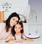 Офисная настольная лампа ЭРА N-116-Е27-40W-W (220V, выключатель)