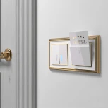 Рамка на 2 поста (золото/белый) W0021329 (a051212)