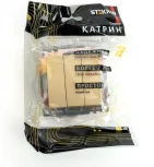 Выключатель трехклавишный (золото) Stekker Катрин 49219