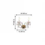 Бра Favourite Simone 1736-2W (220V, хрусталь, подвески, подсвечник, свеча)