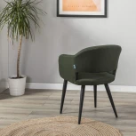 Стул R-Home Oscar тёмно-зеленый/черный