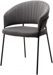 Стул JUST, цвет Velutto 32 Антрацитовый, велюр / черный каркас М-City