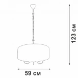 Подвесная люстра V3983-1/5 Vitaluce (220V, на цепи, круглые)