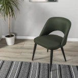 Стул R-Home Lars тёмно-зелёный/черный