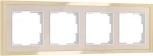 Рамка на 4 поста Baguette (айвори/латунь) Werkel W0042851 (a062783)