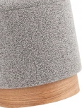 Пуф с ящиком Холли XS букле серый, Stool Group