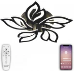 Потолочная люстра Natali Kovaltseva HIGH-TECH LED LAMPS 82006 BLACK (регулировка яркости, 220V, пульт управления, цветы)