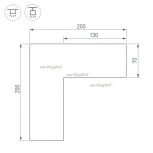 Угол SL-LINE-6070 внешний (Металл) 030140 Arlight