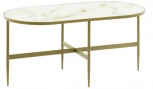 Журнальный стол La Forma (ex Julia Grup) Elisenda (Золотой,Белый/ Сталь,Стекло,Металл)